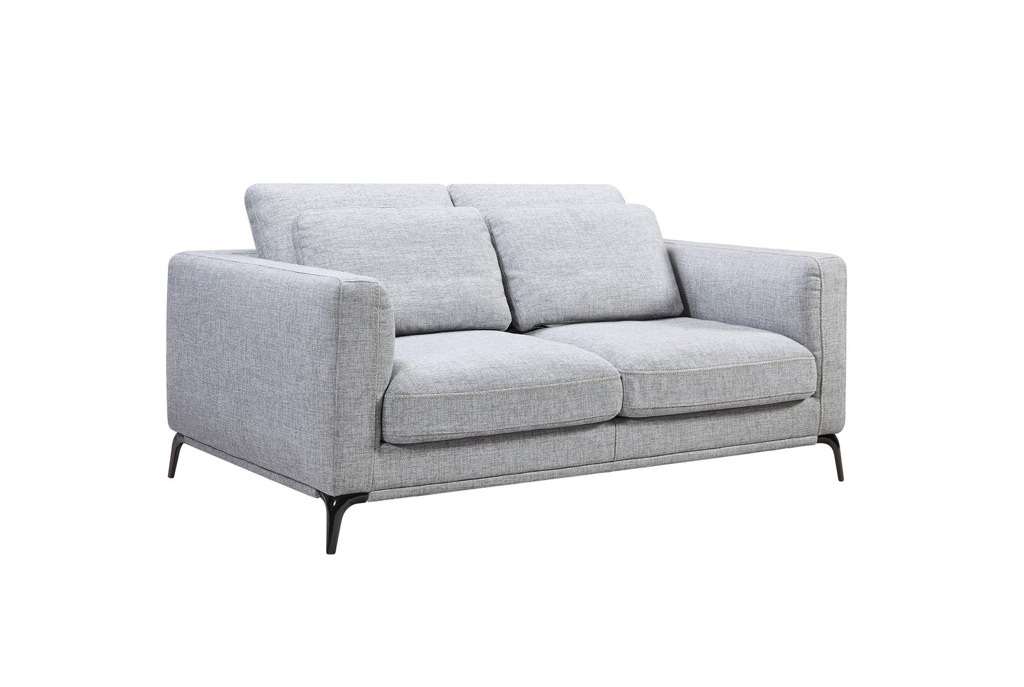 Divani Casa Beaman Modern Grey Fabric Sofa Set