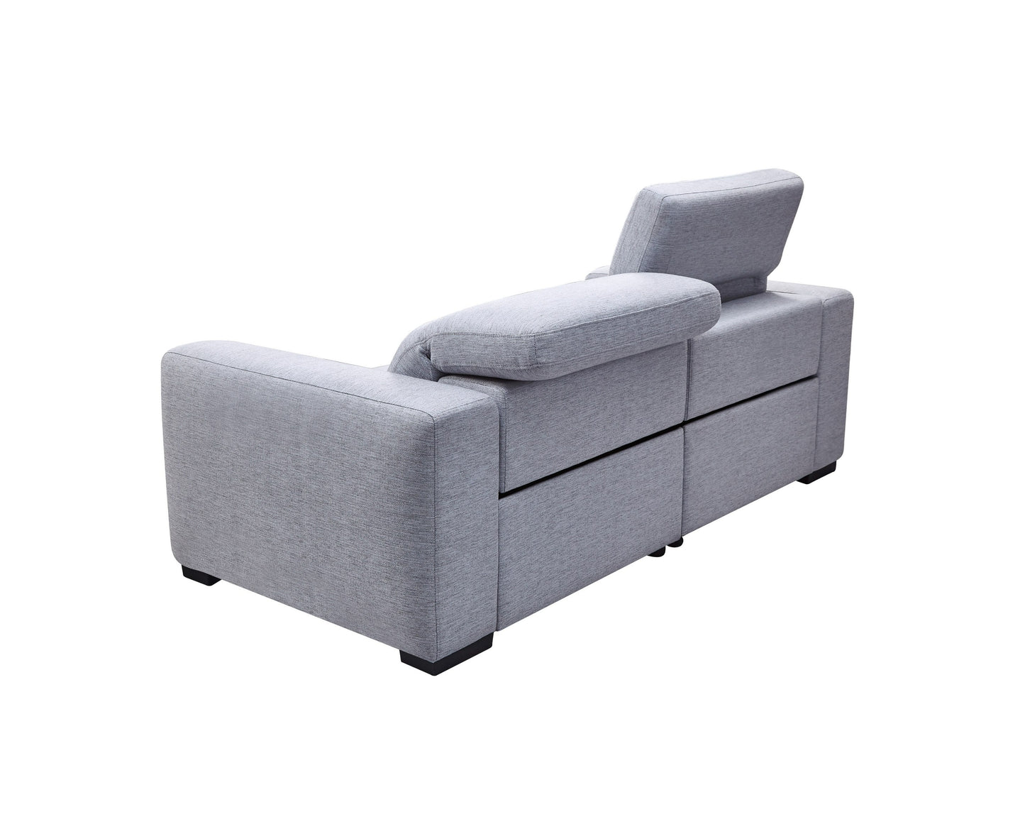 Divani Casa Bode Modern Grey Fabric Sofa with 2 Recliners