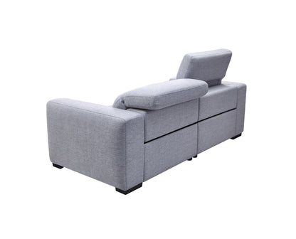 Divani Casa Bode Modern Grey Fabric Sofa with 2 Recliners