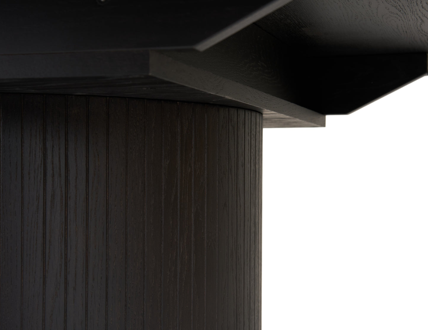 Modrest Miami Modern Black Oak Round Dining Table With Extension