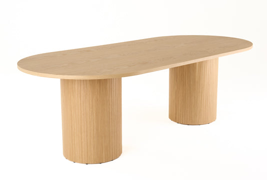 Modrest Miami Modern Natural Oak Oval Dining Table
