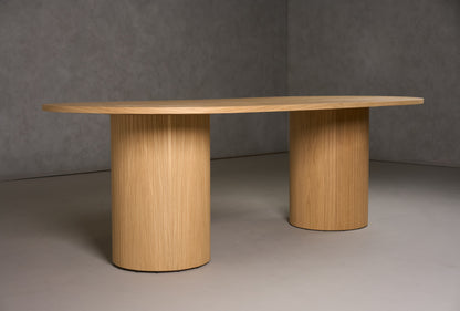 Modrest Miami Modern Natural Oak Oval Dining Table