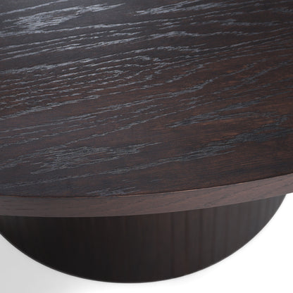 Modrest Miami Modern Brown Round Dining Table with Extension