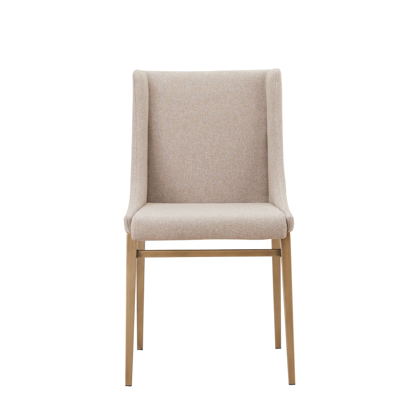Modrest Mimi Contemporary Beige Brass Dining Chair