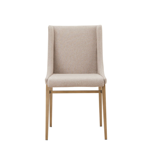 Modrest Mimi Contemporary Beige Brass Dining Chair