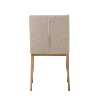 Modrest Mimi Contemporary Beige Brass Dining Chair
