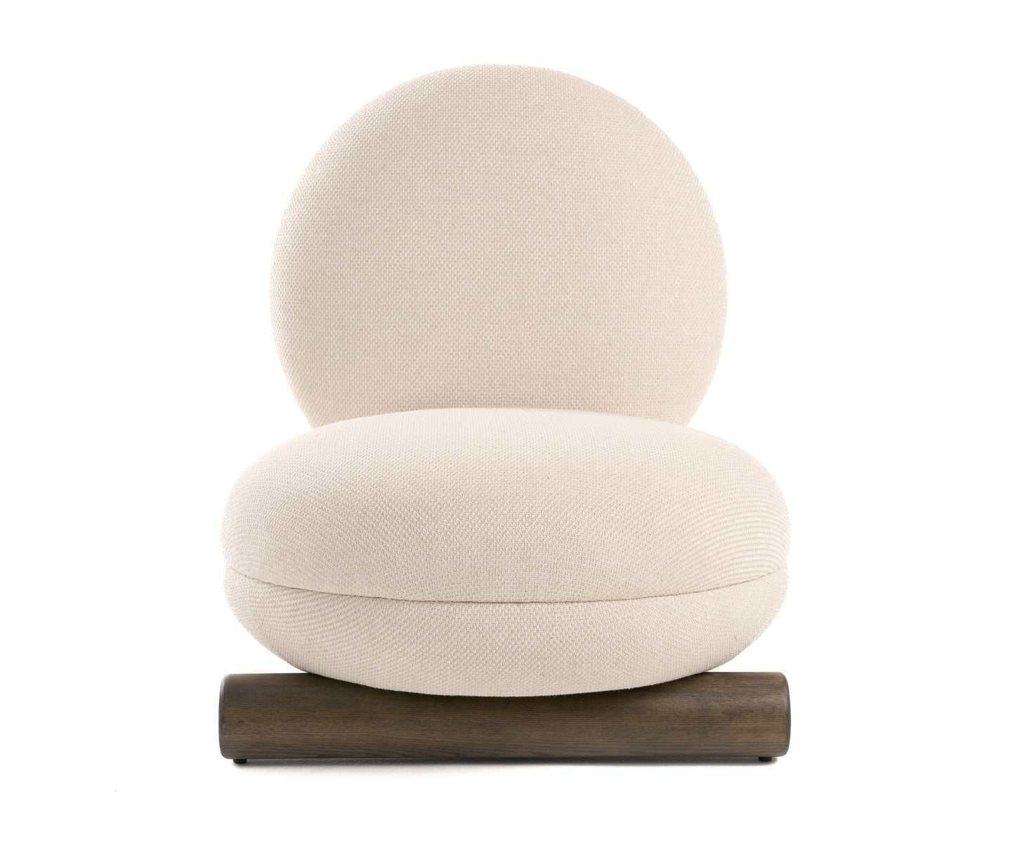 Modrest Minto Contemporary Off-White Fabric Accent Chair