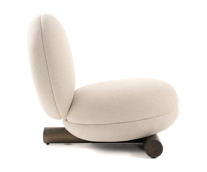 Modrest Minto Contemporary Off-White Fabric Accent Chair