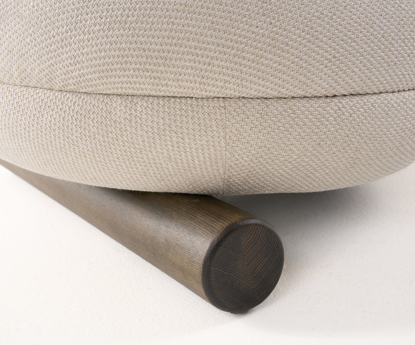 Modrest Minto Contemporary Off-White Fabric Accent Chair