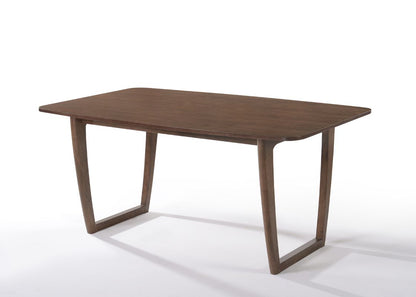 Modrest Jordan Modern Walnut and Grey Dining Set