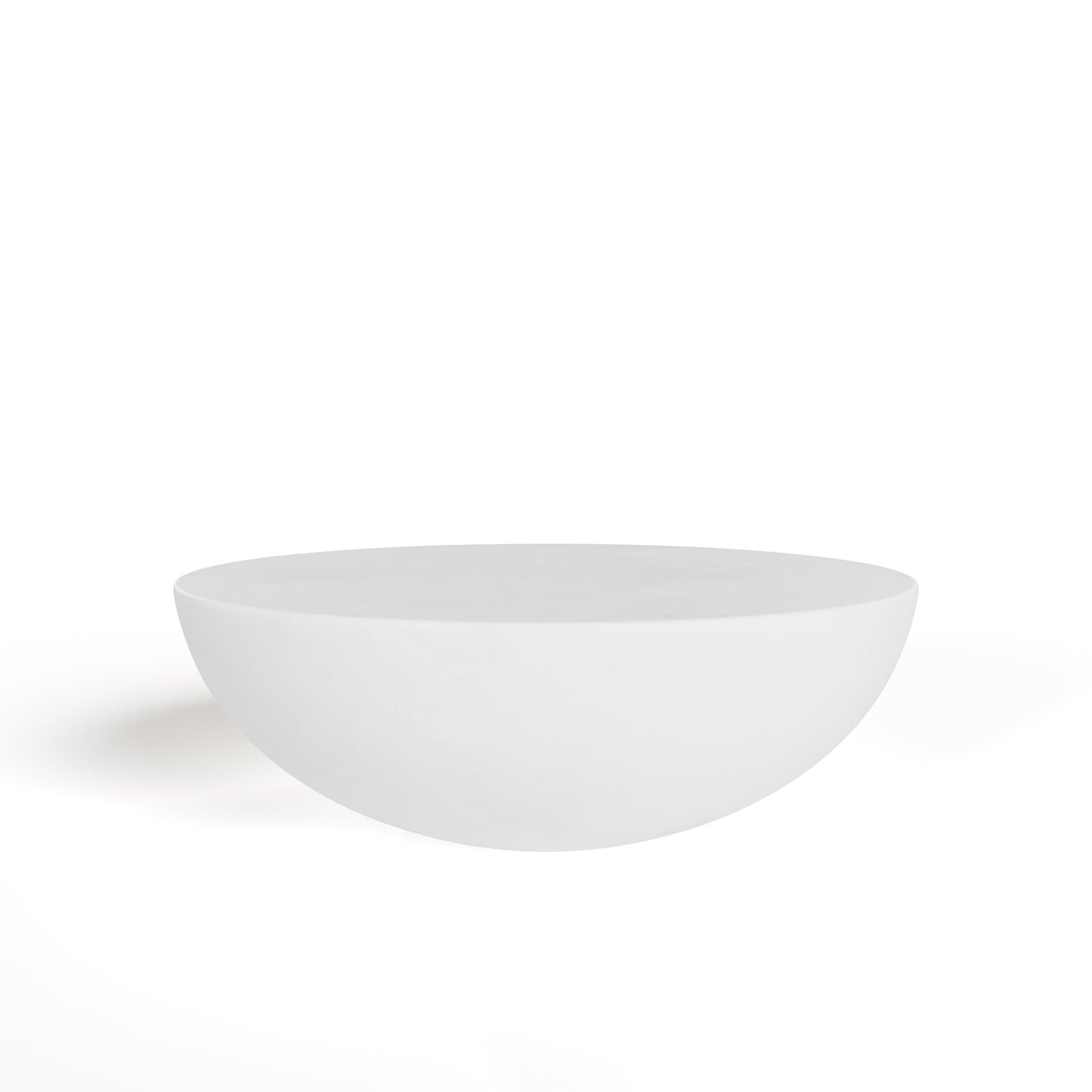 Modrest Bronte Modern White Concrete Round Coffee Table
