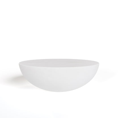 Modrest Bronte Modern White Concrete Round Coffee Table