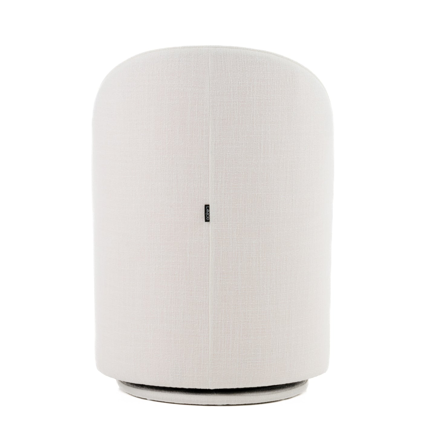 Modrest Correa Modern White Fabric Swivel Dining Chair