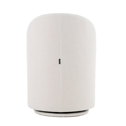 Modrest Correa Modern White Fabric Swivel Dining Chair