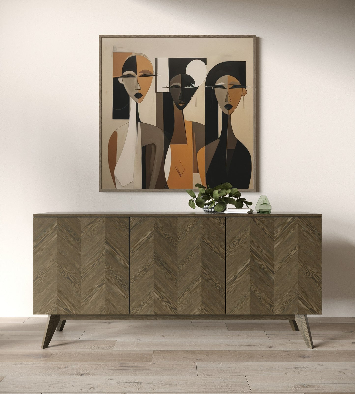 Modrest Costello Mid-Century Modern Wenge Buffet