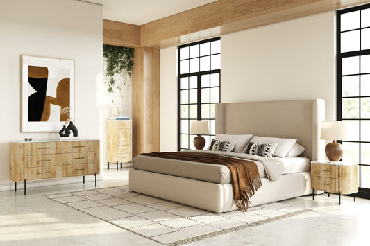 Modrest Cambridge White Marble and Mango Dresser