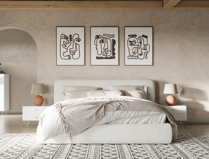 Modrest Liam Modern Ivory Fabric Upholstered Bed