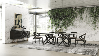 Modrest Finley Mid-Century Black and Gold Buffet