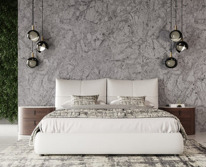 Modrest Patrick Modern White Leather Bed