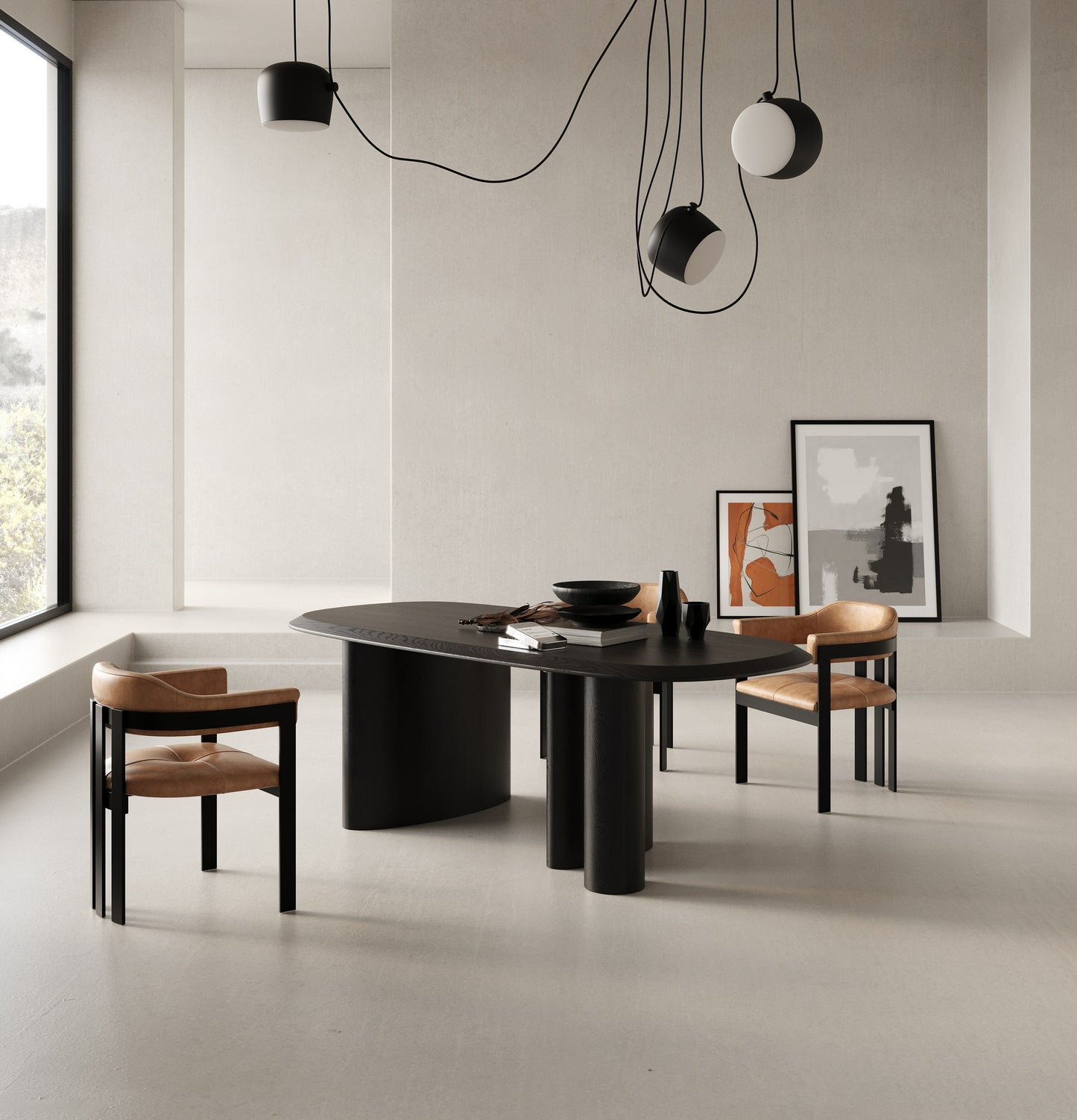 Modrest Summit Modern 87" Black Ash Dining Table