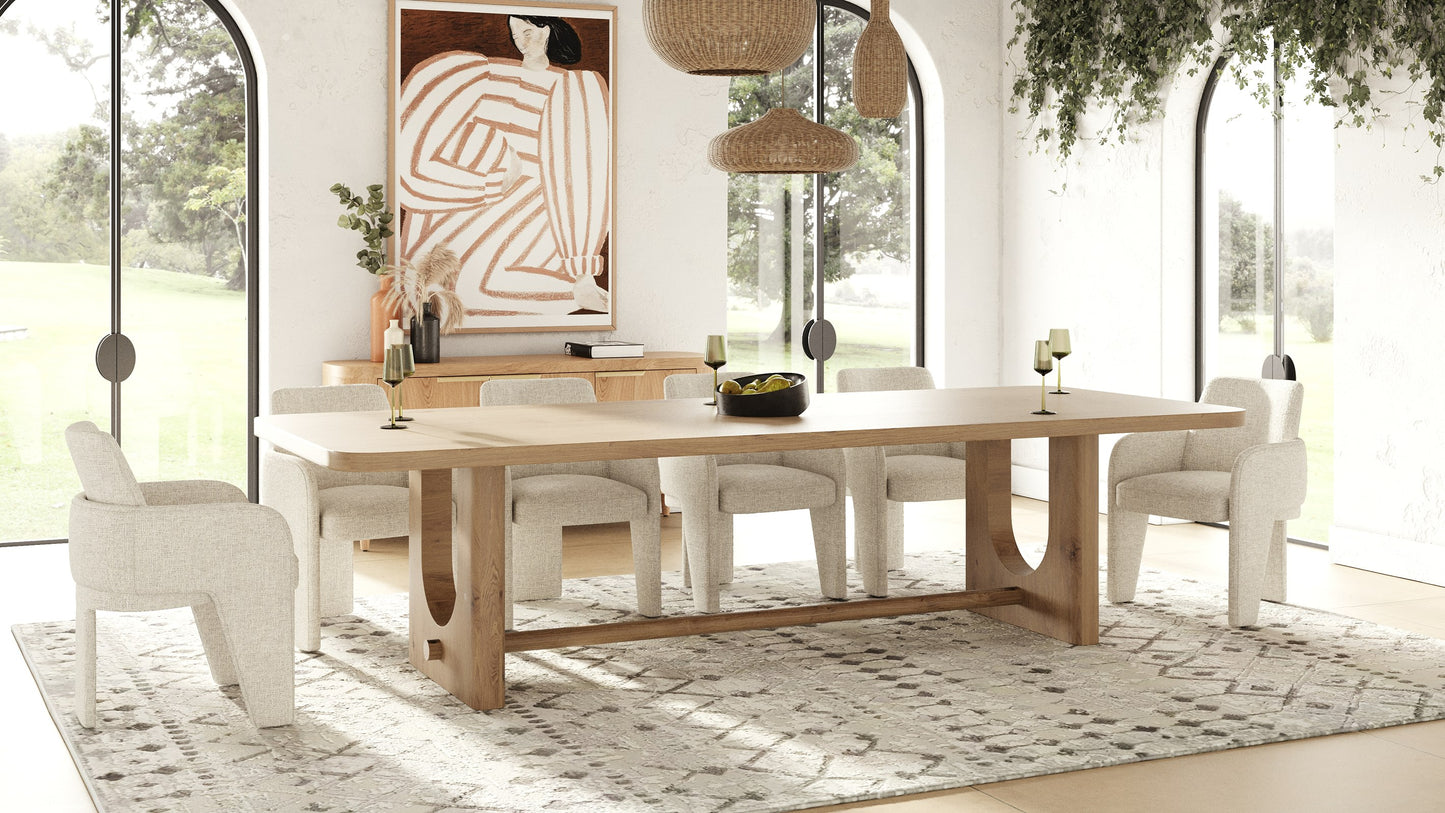 Modrest Walz Modern Natural Oak Rectangular Dining Table