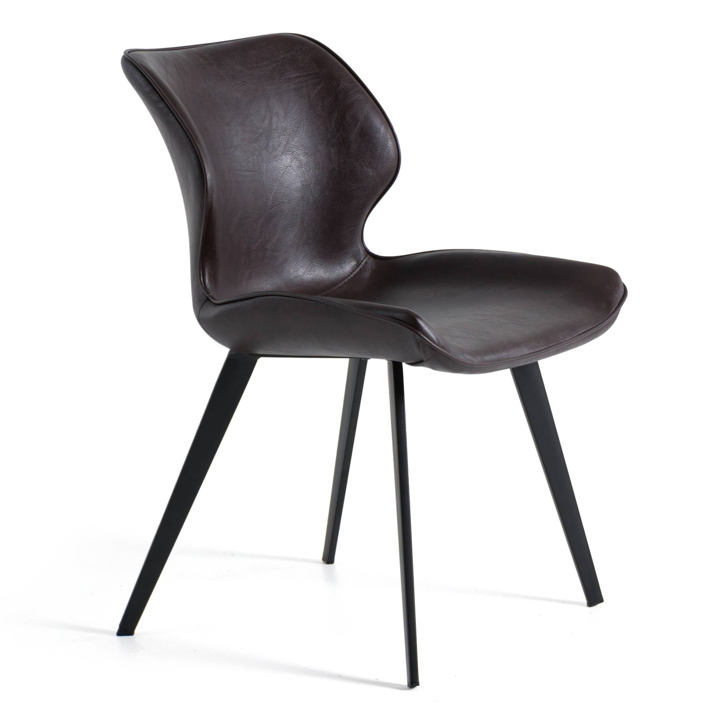 Modrest Moira Modern Dark Brown Eco-Leather Dining Chair