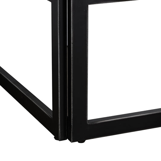 Modrest Grimaldi Modern Concrete and Black Metal Shelf
