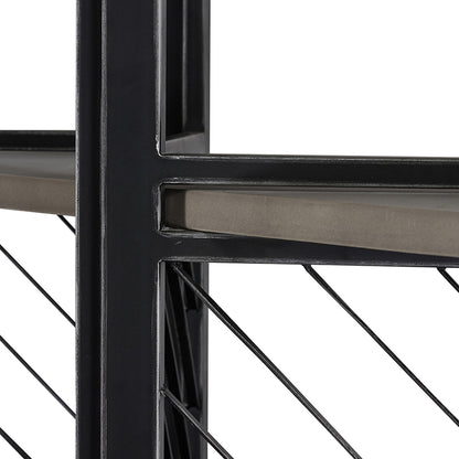Modrest Grimaldi Modern Concrete and Black Metal Shelf