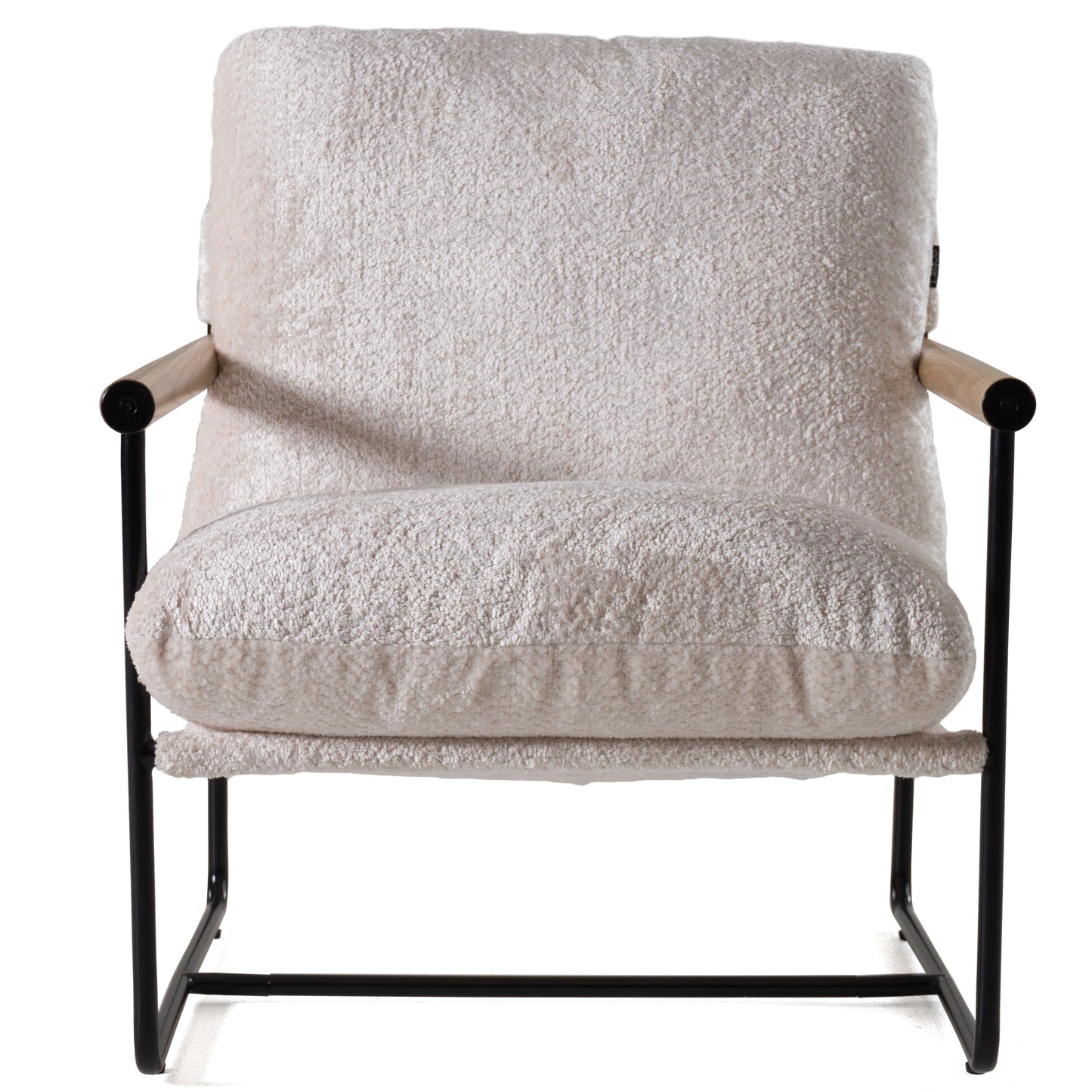 Modrest Moorcroft Modern Beige Fabric Accent Chair