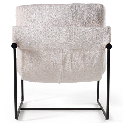 Modrest Moorcroft Modern Beige Fabric Accent Chair