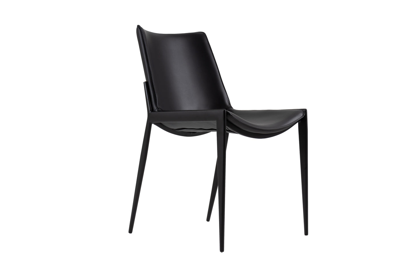 Modrest Murray Modern Black Vegan Leather Dining Chair