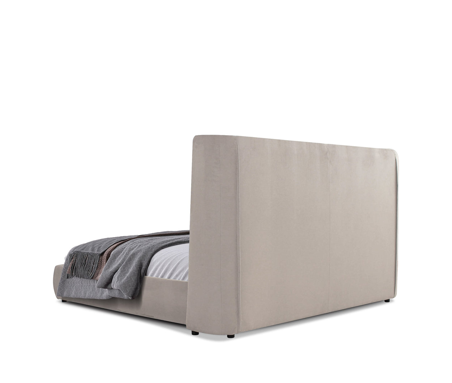 Modrest Emilia Modern Beige Velvet Bed