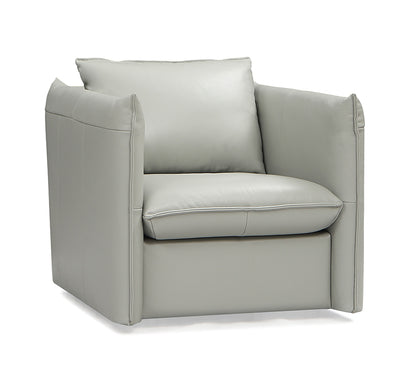 Divani Casa Tamworth Modern Grey Leather Swivel Chair