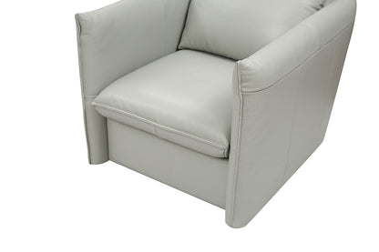 Divani Casa Tamworth Modern Grey Leather Swivel Chair