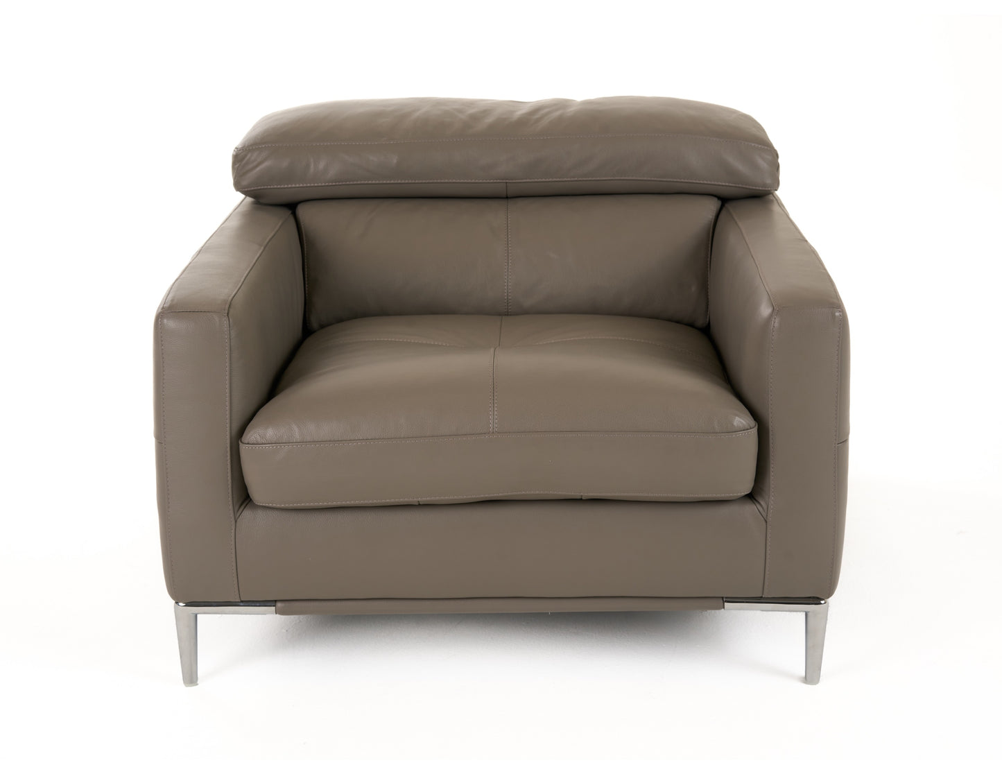 Divani Casa Natalia Modern Dark Grey Leather Chair