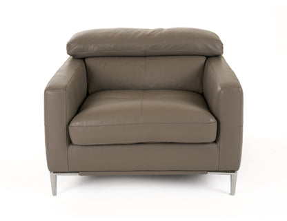 Divani Casa Natalia Modern Dark Grey Leather Chair