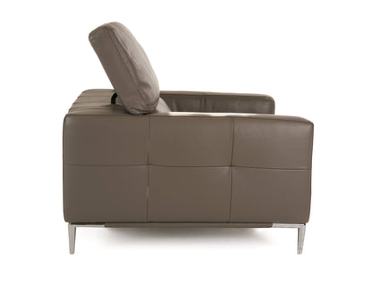 Divani Casa Natalia Modern Dark Grey Leather Chair