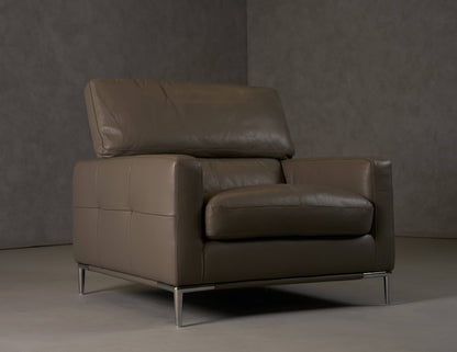 Divani Casa Natalia Modern Dark Grey Leather Chair
