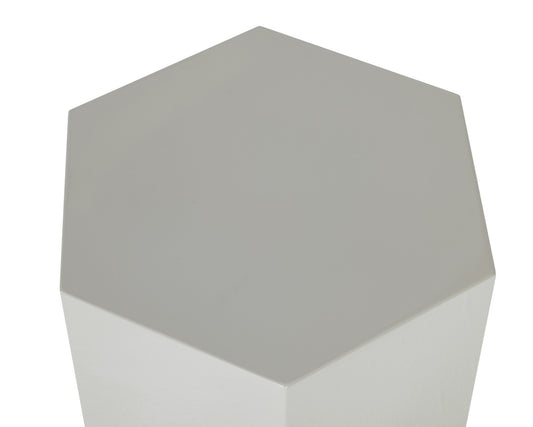 Modrest Newmont Small Light Grey High Gloss End Table