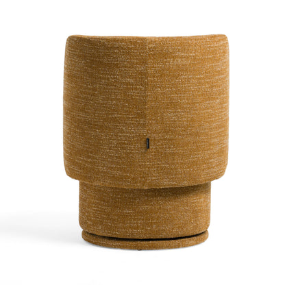 Divani Casa Norris Modern Mustard Fabric Swivel Dining Chair