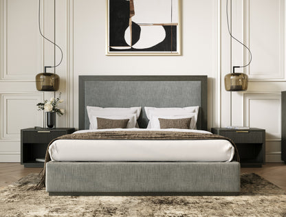 Nova Domus Santa Barbara Modern Grey Fabric Grey Wash Bed