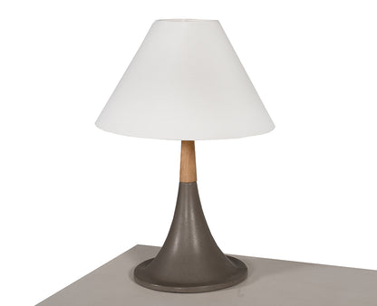 Modrest Nunez Modern Concrete and Oak Table Lamp