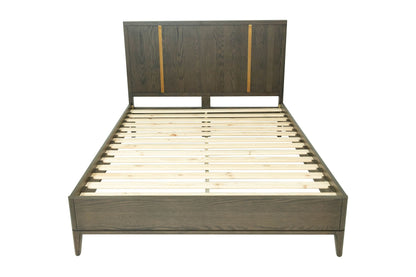 Modrest Oakley Mid-Century East King Size Dark Brown Bed