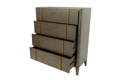 Modrest Oakley Mid-Century Dark Brown Chest