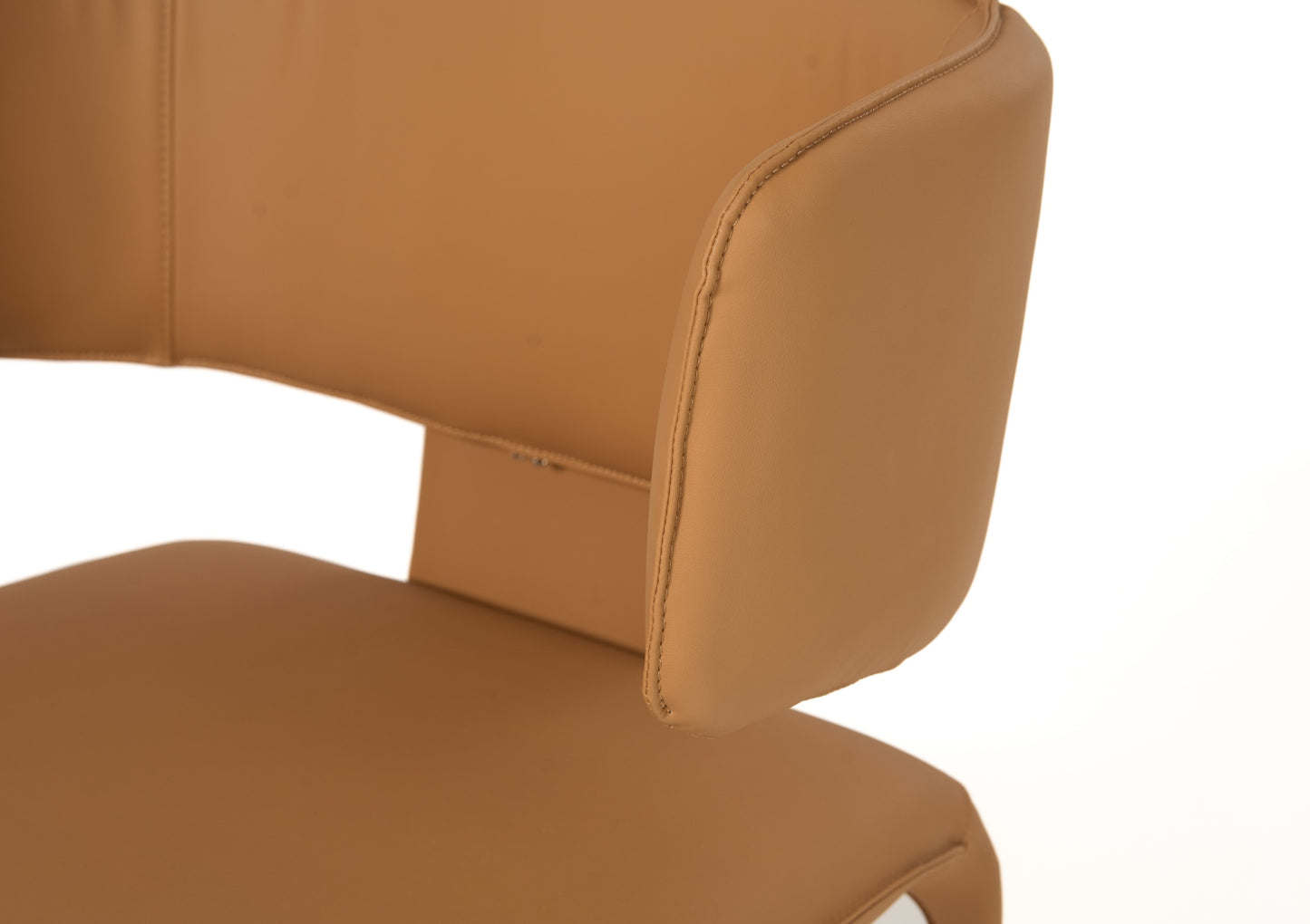 Modrest Odessa Modern Camel Vegan Leather Dining Chair