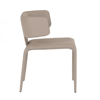 Modrest Odessa Modern Grey Vegan Leather Dining Chair