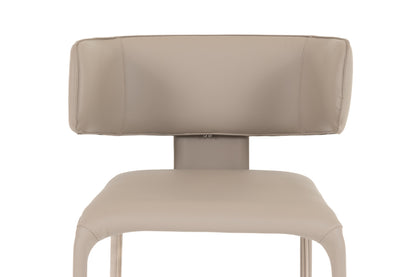 Modrest Odessa Modern Grey Vegan Leather Dining Chair