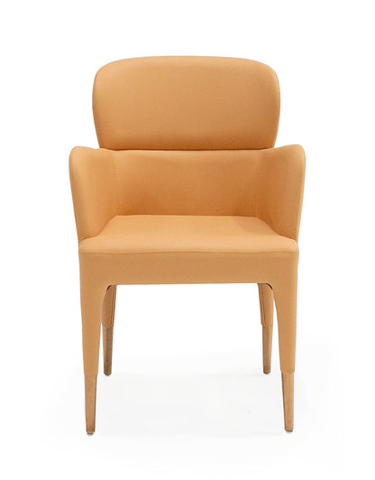 Modrest Ogden Modern Peach and Rosegold Dining Armchair