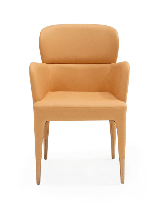 Modrest Ogden Modern Peach and Rosegold Dining Armchair