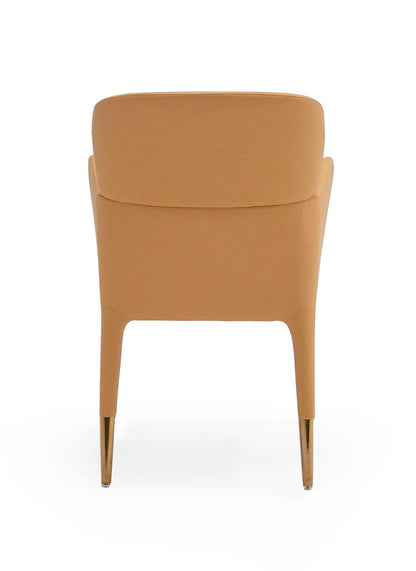 Modrest Ogden Modern Peach and Rosegold Dining Armchair